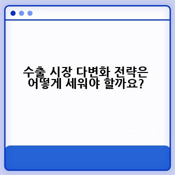 수출 시장 다변화 전략은 어떻게 세워야 할까요?