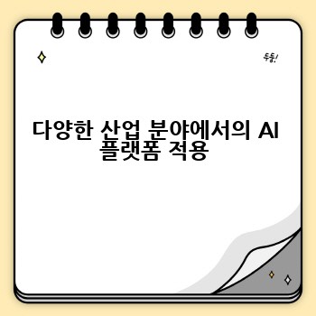 다양한 산업 분야에서의 AI 플랫폼 적용