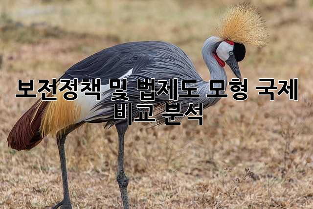 보전정책 및 법제도 모형: 국제 비교 분석