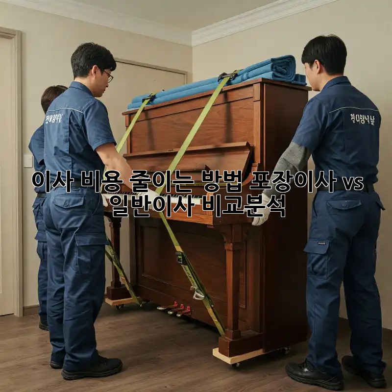 이사 비용 줄이는 방법: 포장이사 vs 일반이사 비교분석