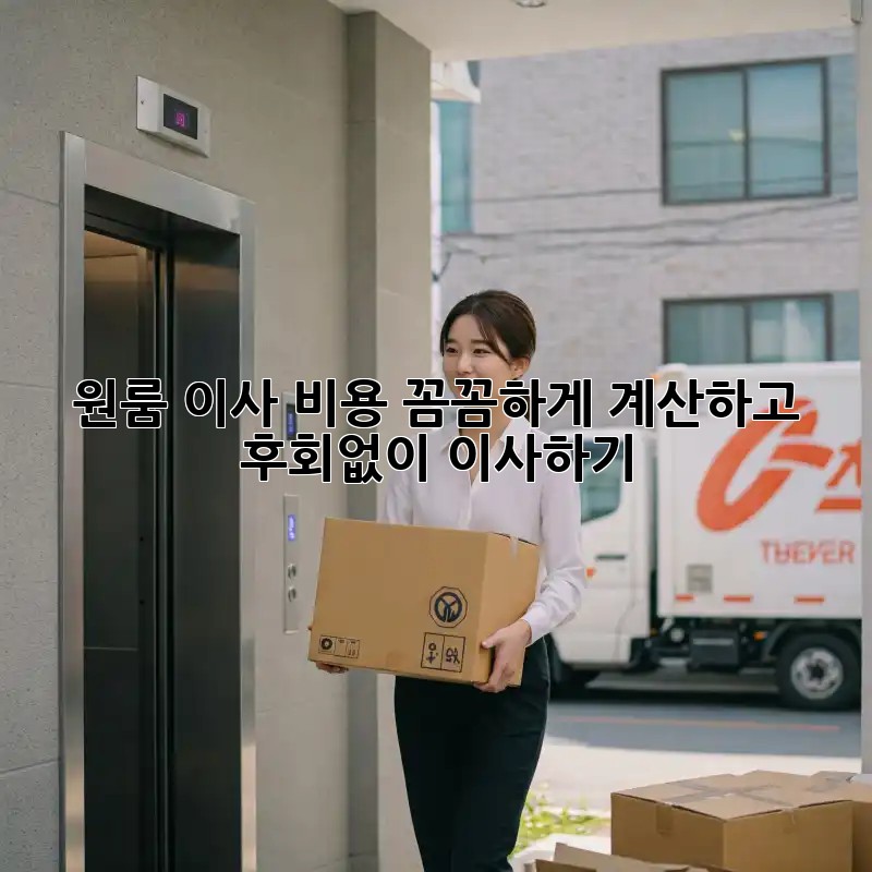 원룸 이사, 비용 꼼꼼하게 계산하고 후회없이 이사하기!