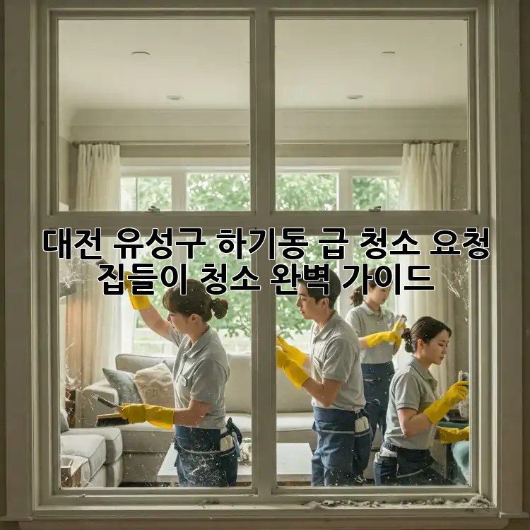 대전 유성구 하기동 급 청소 요청? 집들이 청소 완벽 가이드!